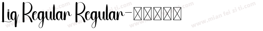 Liq Regular Regular字体转换